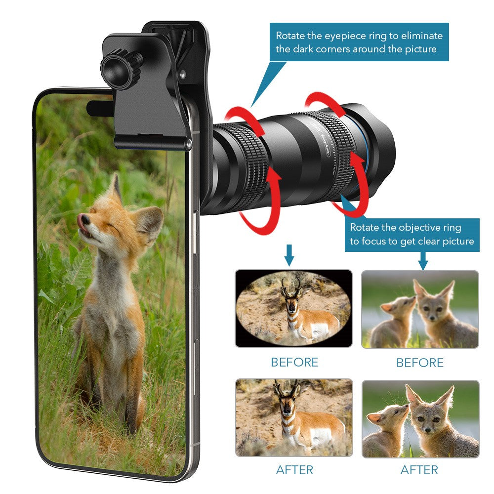 APEXEL APL-JS28X HD 28x Teleobjektiv – Universal-Smartphone-Fotografie-Set