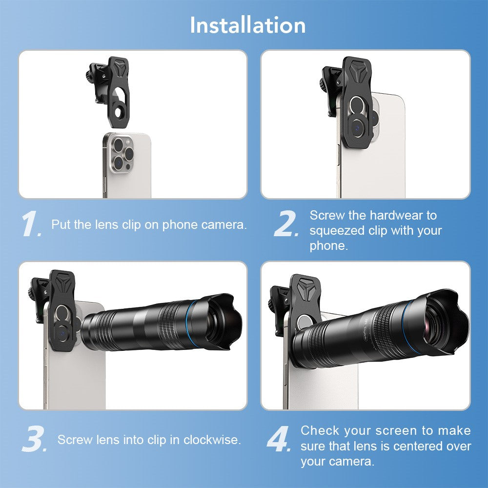 APEXEL APL-JS28X HD 28x Teleobjektiv – Universal-Smartphone-Fotografie-Set