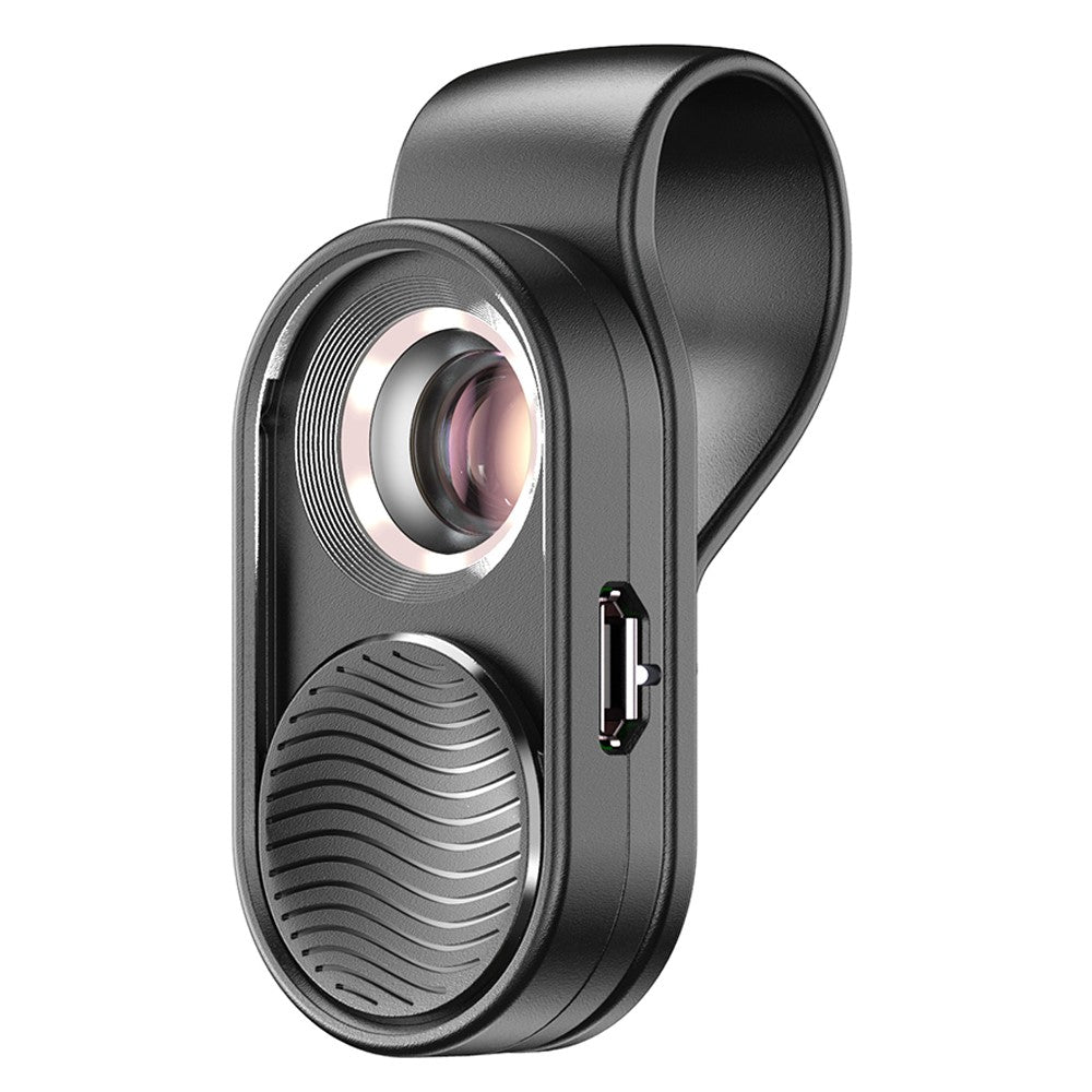 APEXEL APL-MS01 100X Handy-Kamera-Mikroskopobjektiv – Mit hoher Vergrößerung & LED-Beleuchtung für iPhones & Samsung