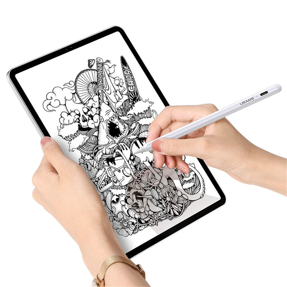 USAMS US-ZB223 Aktiver Stift – Für iPad 2018-2021, mit kapazitiver Handballenerkennung (Palm Rejection)