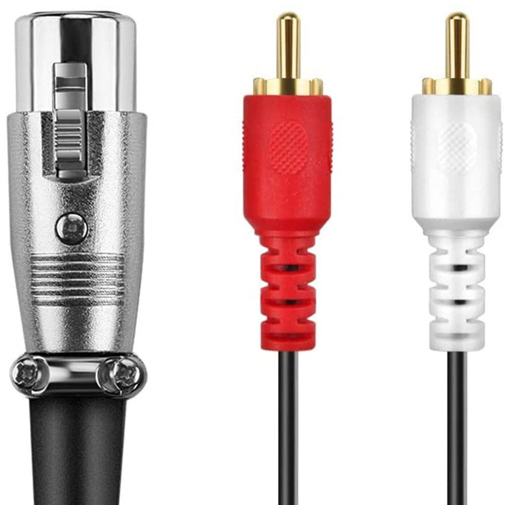 JUNSUNMAY Y-Splitter-Stereo-Adapterkabel – Dual-RCA-Stecker auf XLR-Buchse, 1,5 m