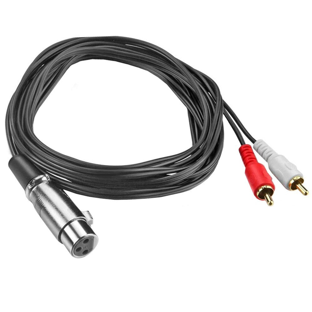 JUNSUNMAY Y-Splitter-Stereo-Adapterkabel – Dual-RCA-Stecker auf XLR-Buchse, 1,5 m