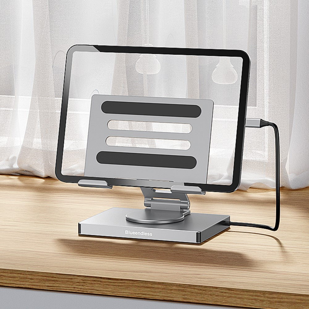 BLUEENDLESS ST706A 7 in 1 Type-C Hub with 360 Degree Rotating Adjustable Tablet Stand Holder