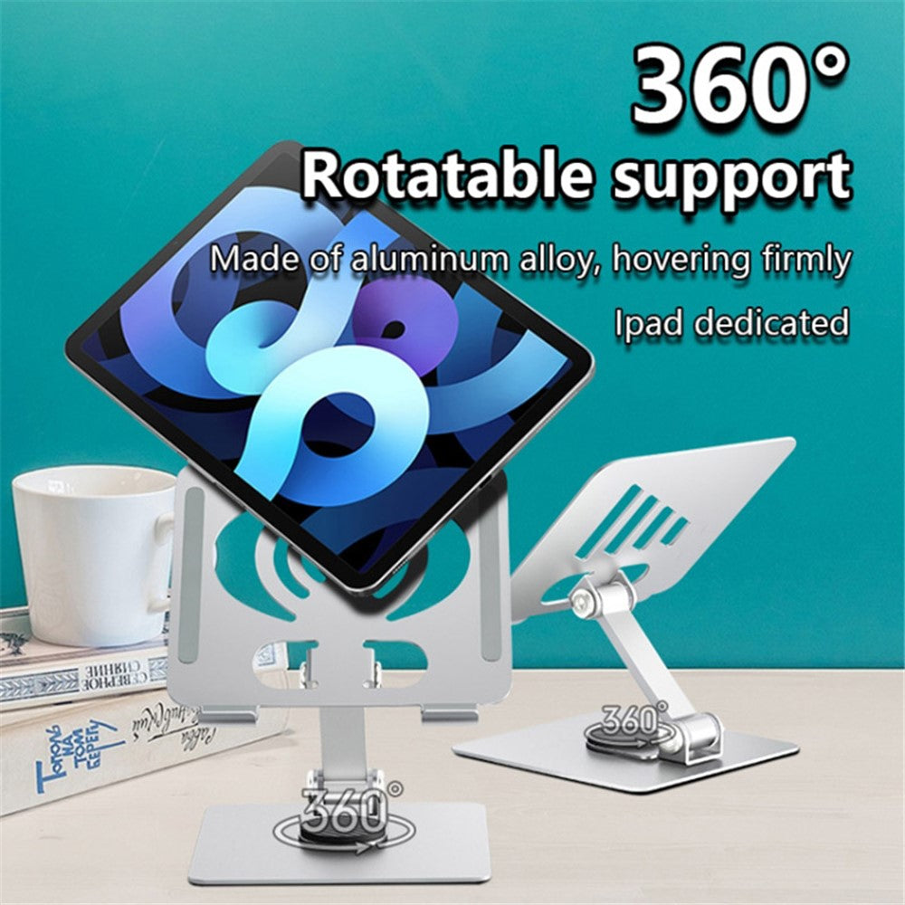L-13 360-Degree Rotatable Desktop Tablet Holder Stand Foldable Aluminum Alloy Tablet Bracket
