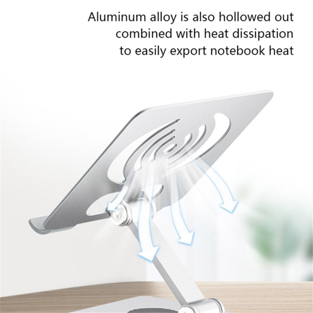 L-13 360-Degree Rotatable Desktop Tablet Holder Stand Foldable Aluminum Alloy Tablet Bracket