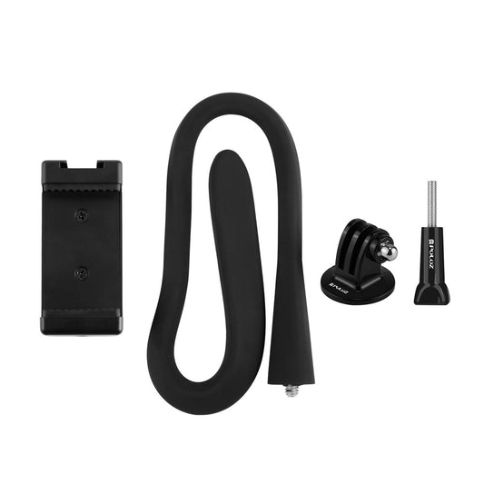 Stativ oder Selfie-Stick – PULUZ PU882B Flexible Silicone Stand PULUZ PU882B Flexibler Silikonständer für Mobiltelefone/Kameras, universelle 1/4-Zoll-Schraubbefestigung, verstellbare Klemme
