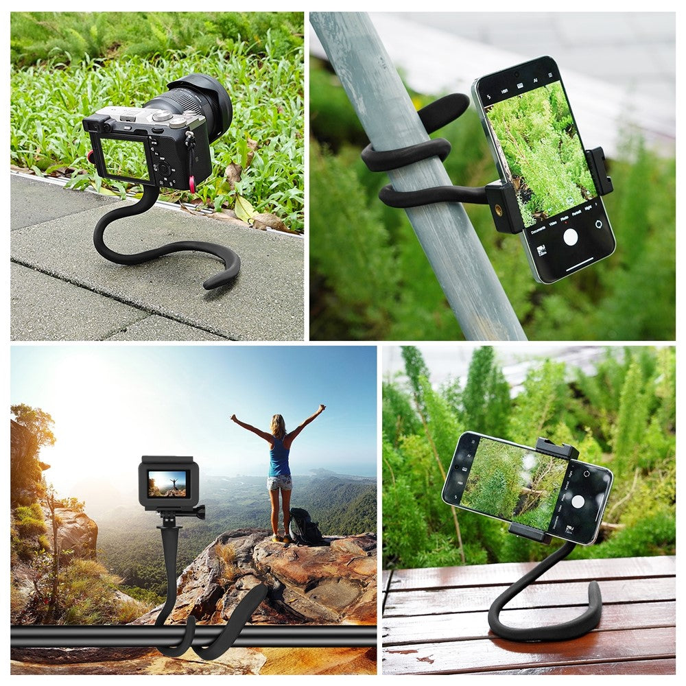 PULUZ PU882B Flexible Silicone Stand for Cellphone / Camera Universal 1 / 4 Inch Screw Mount Adjustable Clamp