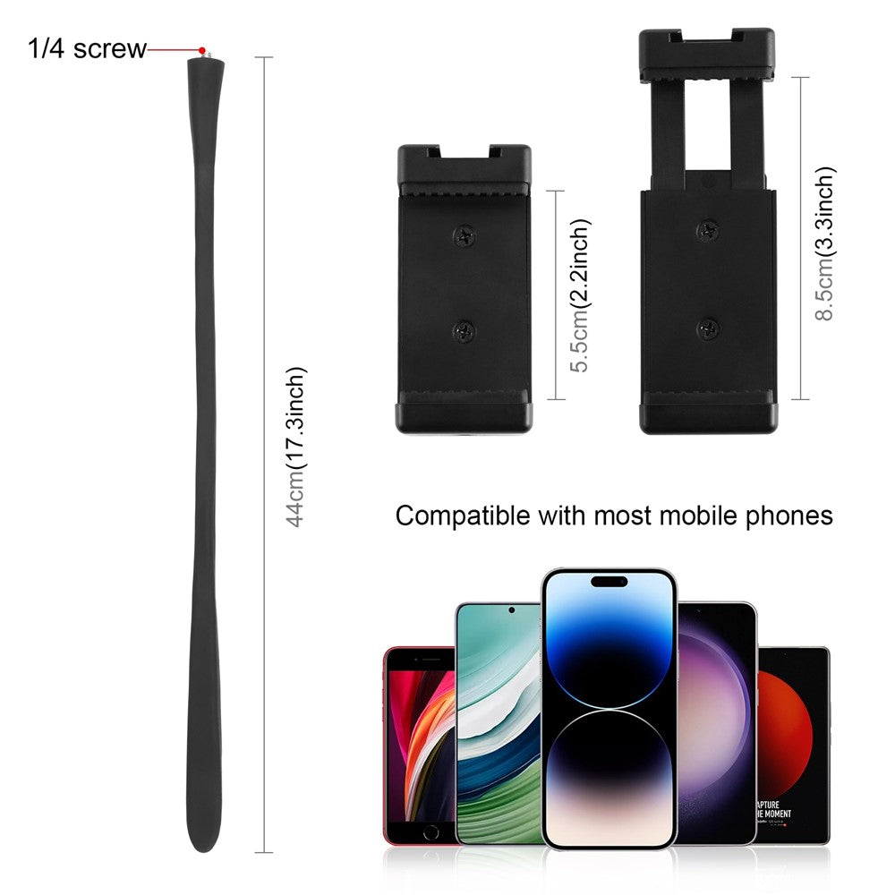 PULUZ PU882B Flexible Silicone Stand for Cellphone / Camera Universal 1 / 4 Inch Screw Mount Adjustable Clamp