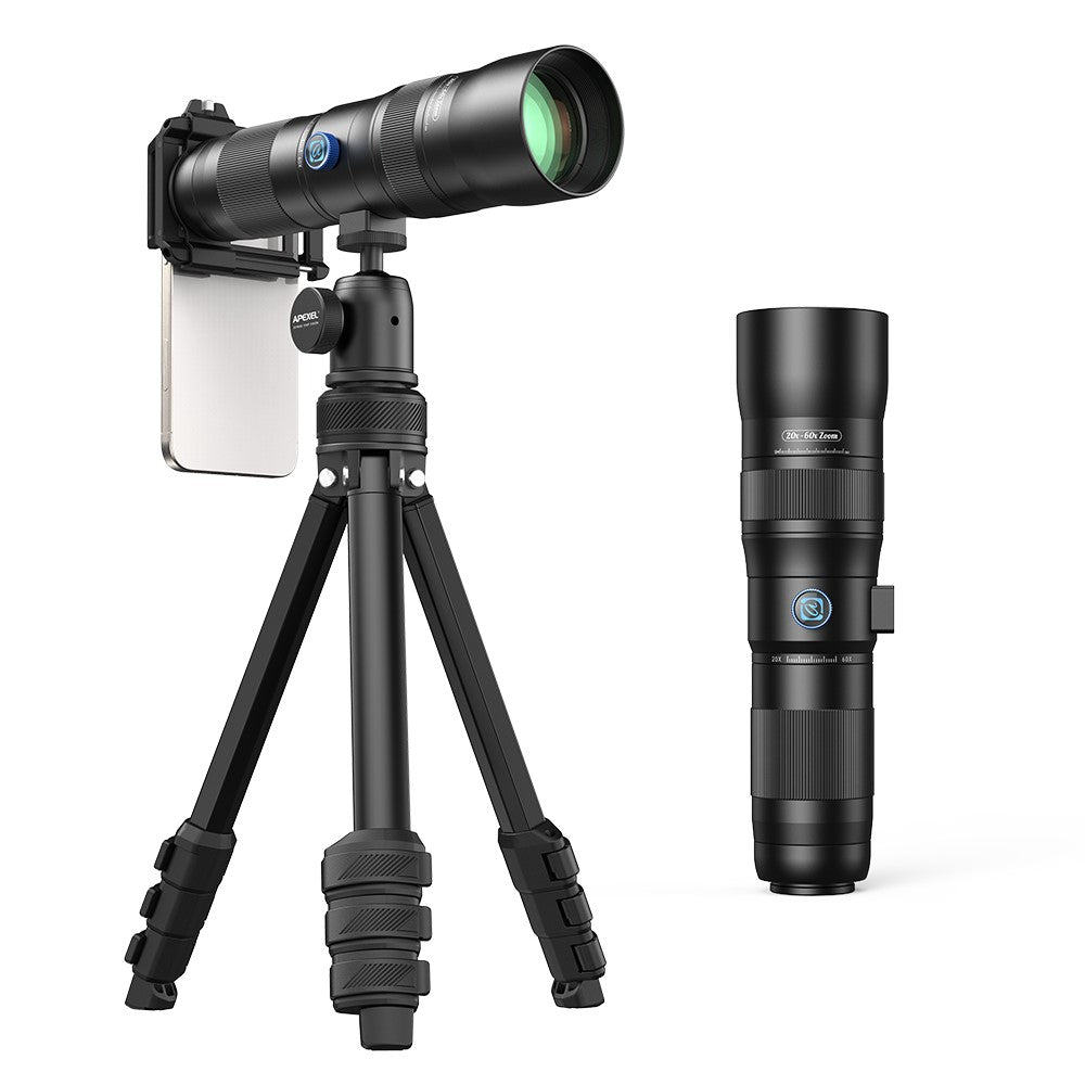 APEXEL APL-T20-60X Monokular-Teleskop – 20-60X Zoom, HD Tragbares Teleskop, für Konzerte / Vogelbeobachtung