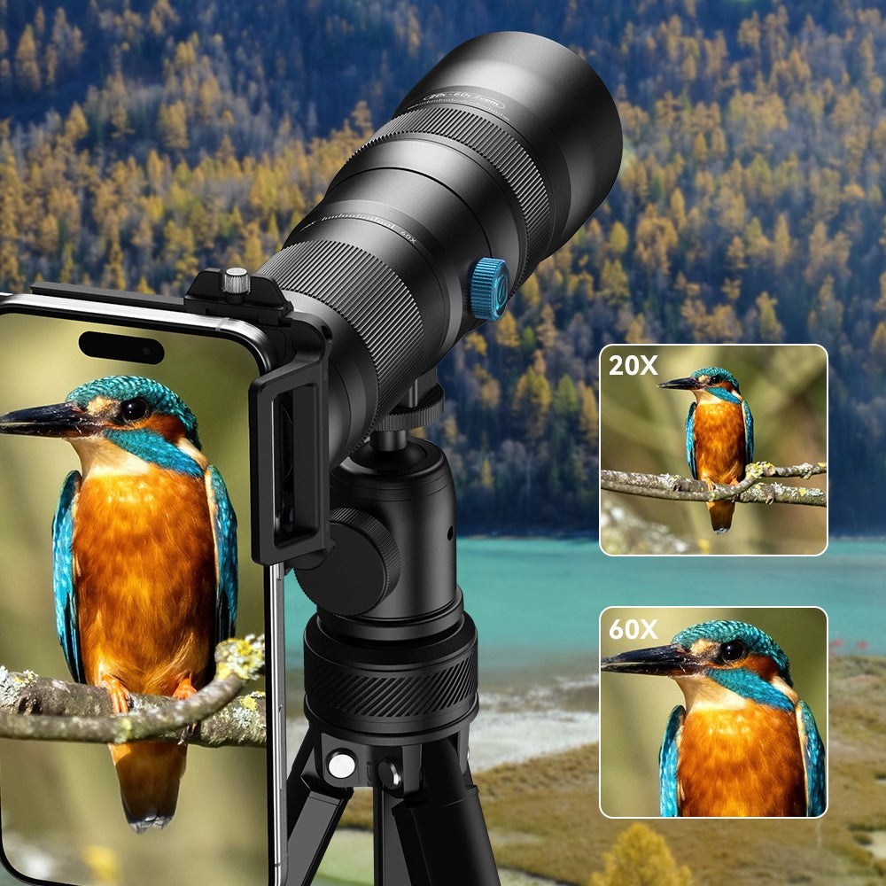 APEXEL APL-T20-60X Monokular-Teleskop – 20-60X Zoom, HD Tragbares Teleskop, für Konzerte / Vogelbeobachtung