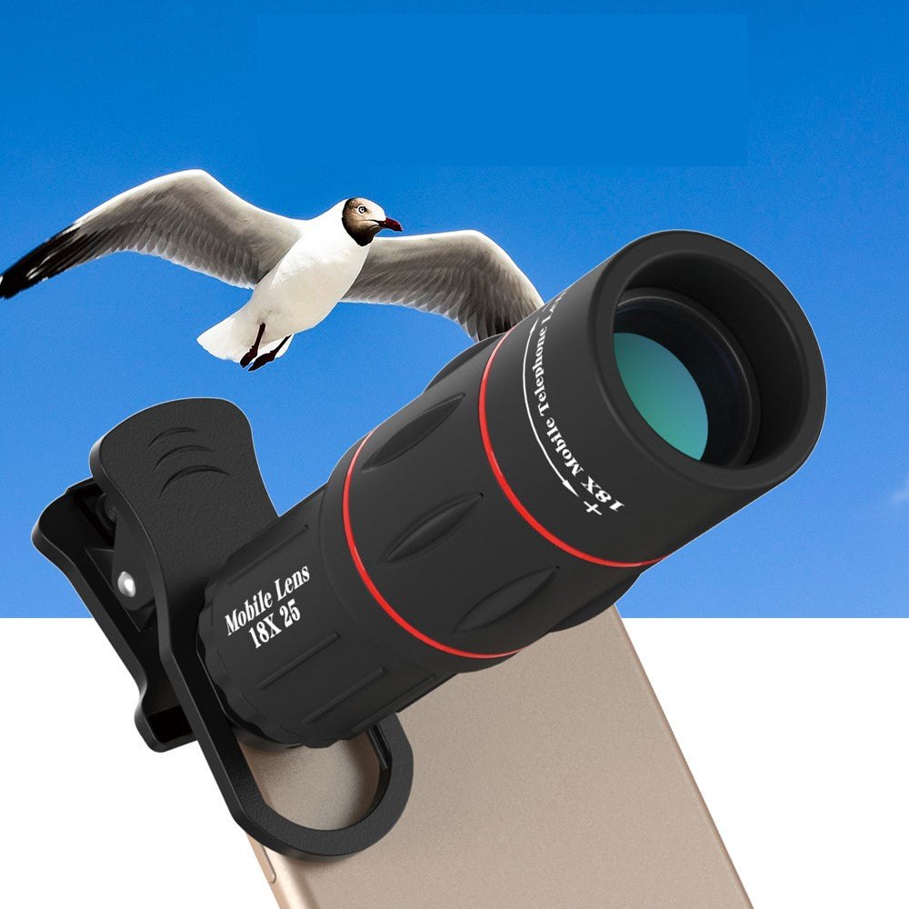 APEXEL APL-T18XZJ Universal-18-fach-Zoomobjektiv – Mit Mini-Tischstativ & Handyhalterung