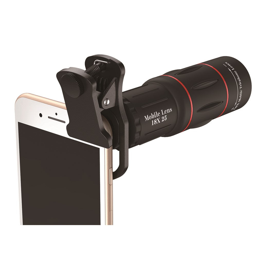 APEXEL APL-T18XZJ Universal-18-fach-Zoomobjektiv – Mit Mini-Tischstativ & Handyhalterung