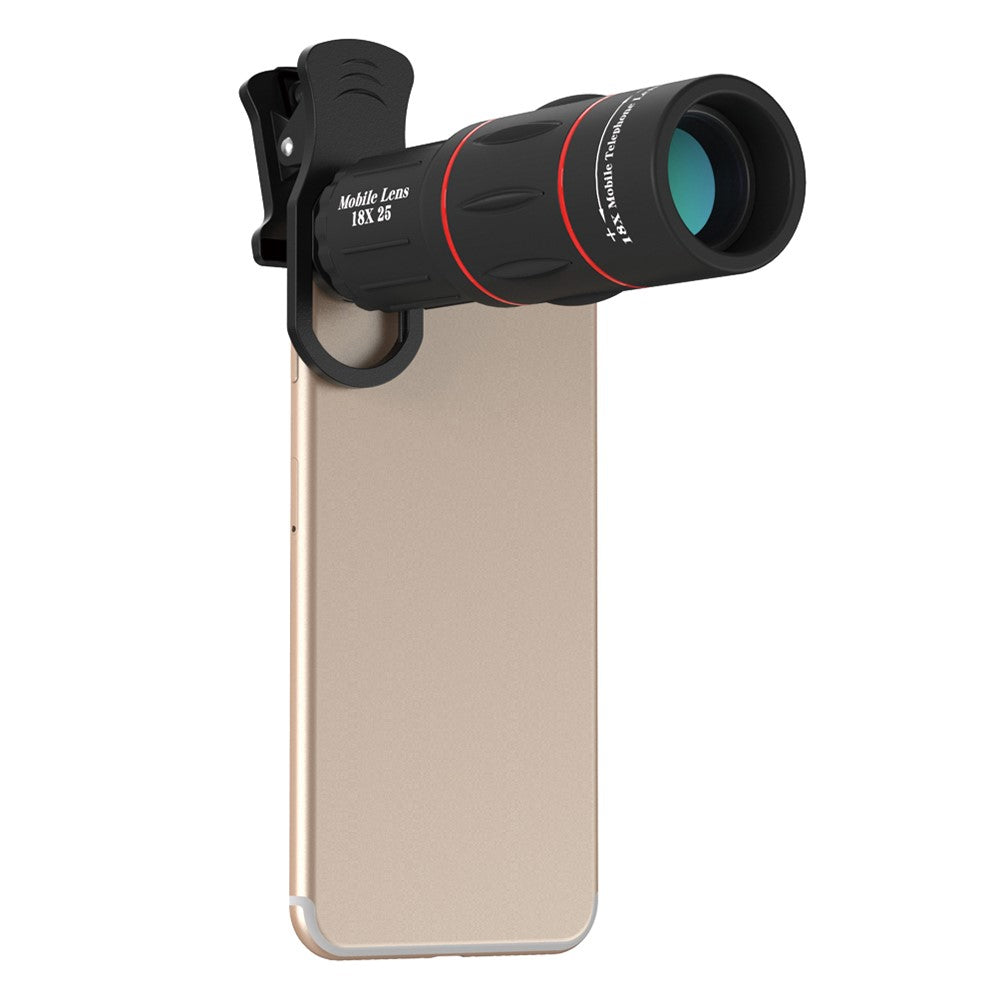 APEXEL APL-T18XZJ Universal-18-fach-Zoomobjektiv – Mit Mini-Tischstativ & Handyhalterung