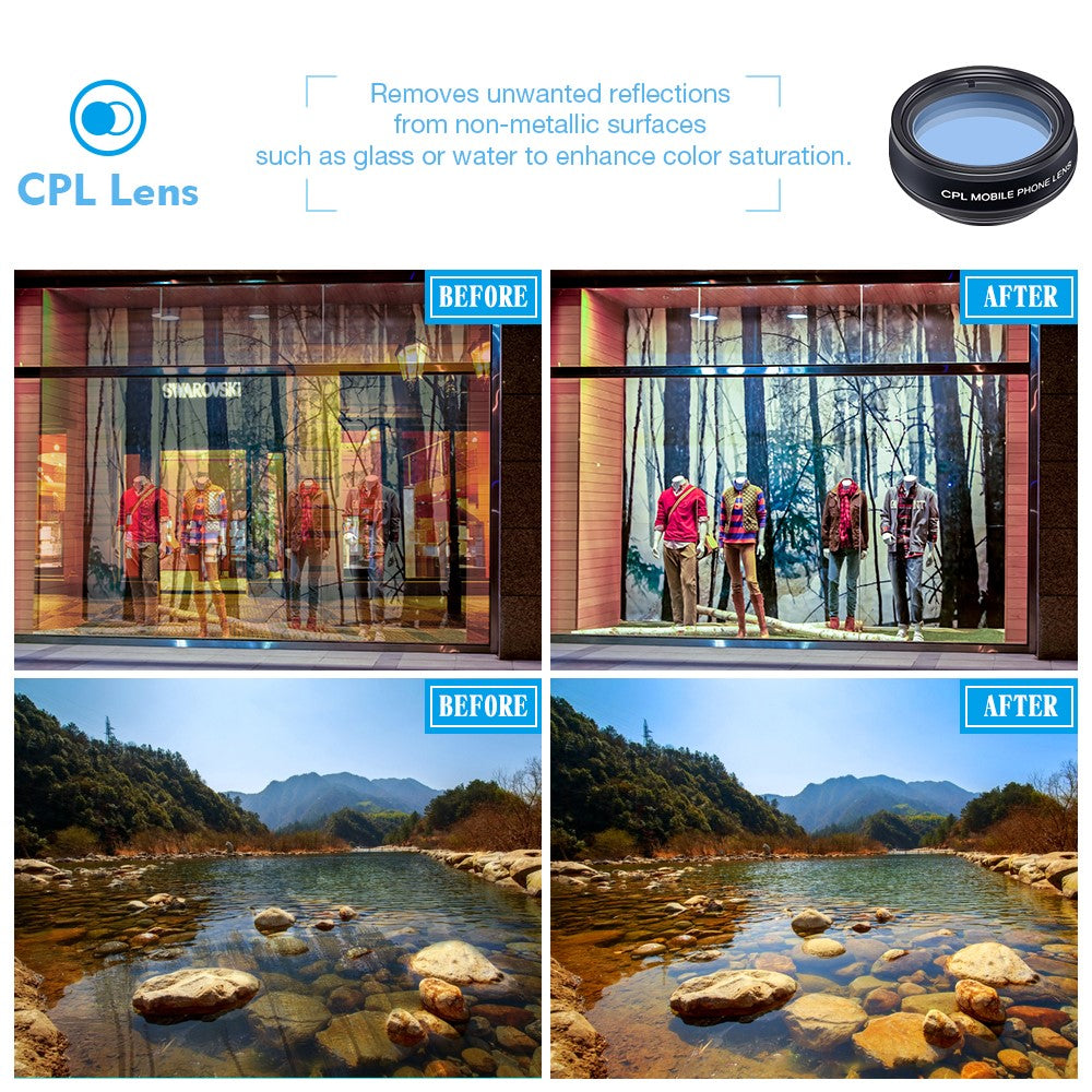 APEXEL APL-DG10 10-in-1 Handy-Kameraobjektiv-Kit – Fisheye, Weitwinkel, Makro-Teleskopobjektiv