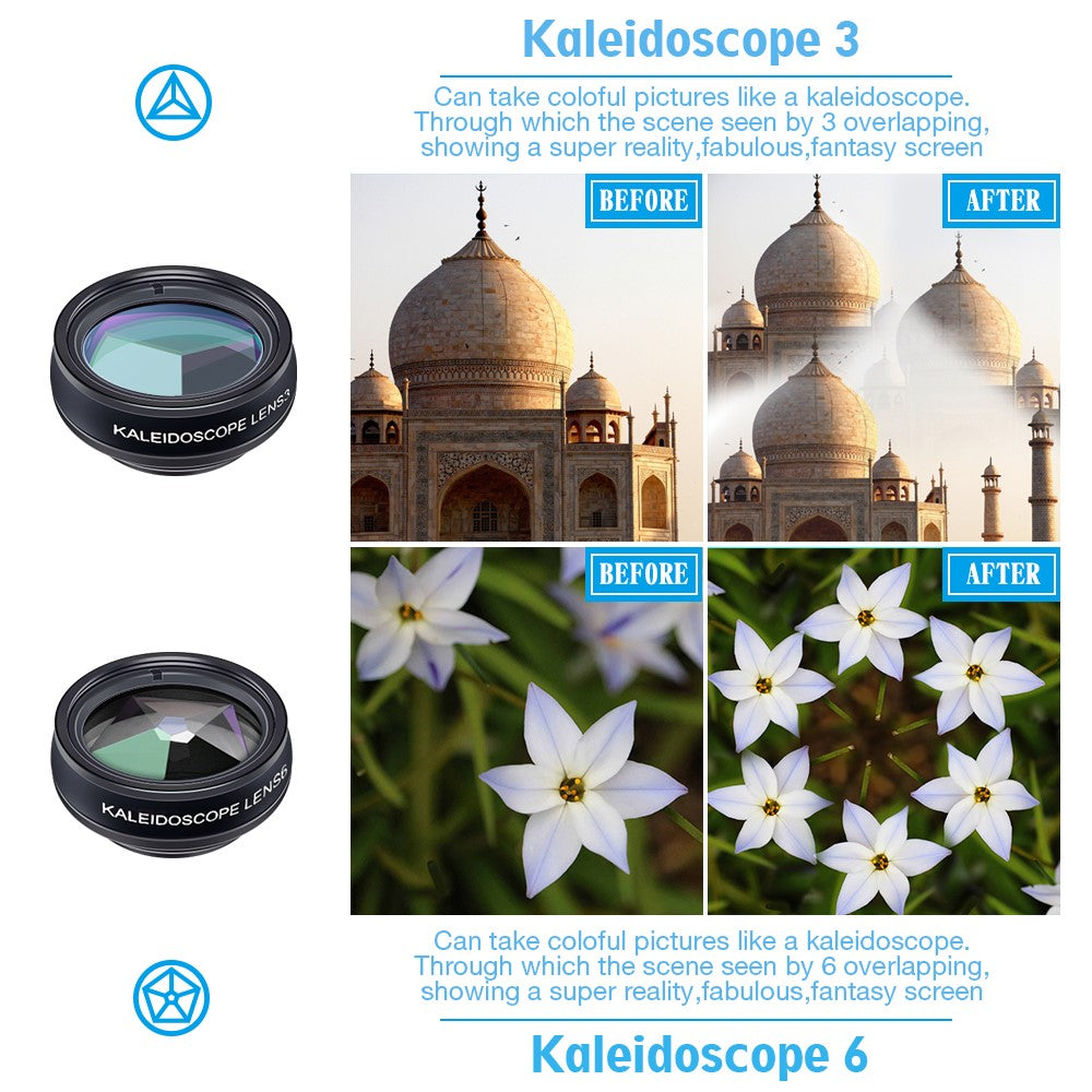 APEXEL APL-DG10 10-in-1 Handy-Kameraobjektiv-Kit – Fisheye, Weitwinkel, Makro-Teleskopobjektiv