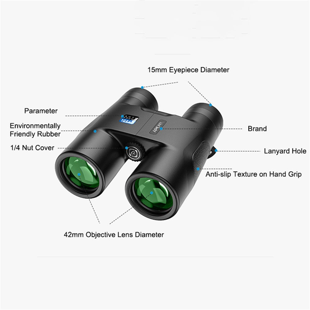 APEXEL 10x42 Fernglas – Outdoor-Vogelbeobachtungsteleskop, Festbrennweitenobjektiv, 42 mm Objektiv