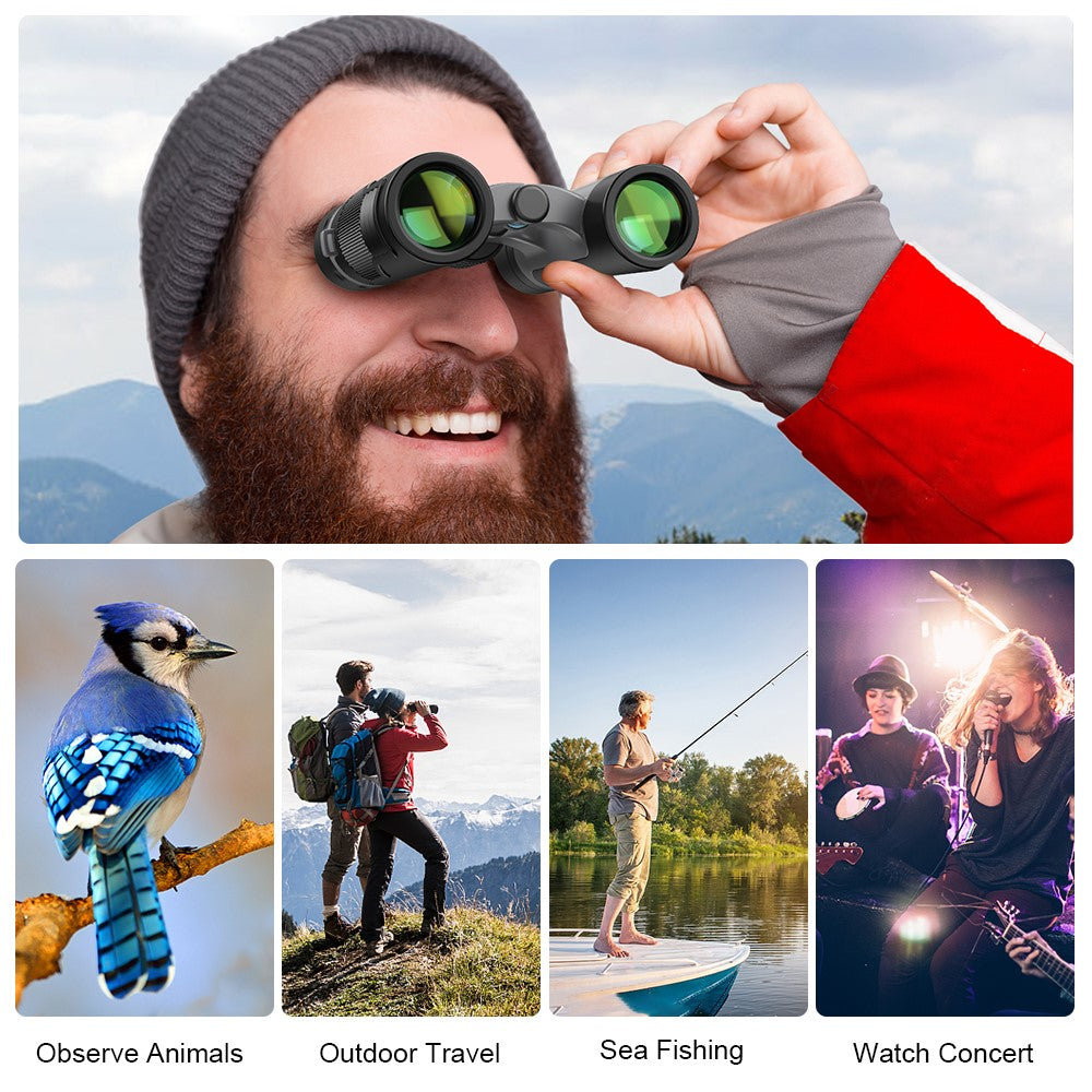 APEXEL Fernglas – 10x25 HD, Mini-Faltfernglas für Outdoor-Aktivitäten wie Camping, Jagen & Tourismus