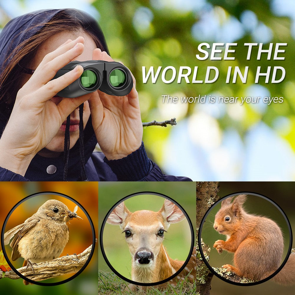 APEXEL 10x25 HD Fernglas – Mit 16-mm-Okular & FMC-Beschichtung, für Vogelbeobachtung, Konzerte & Jagd