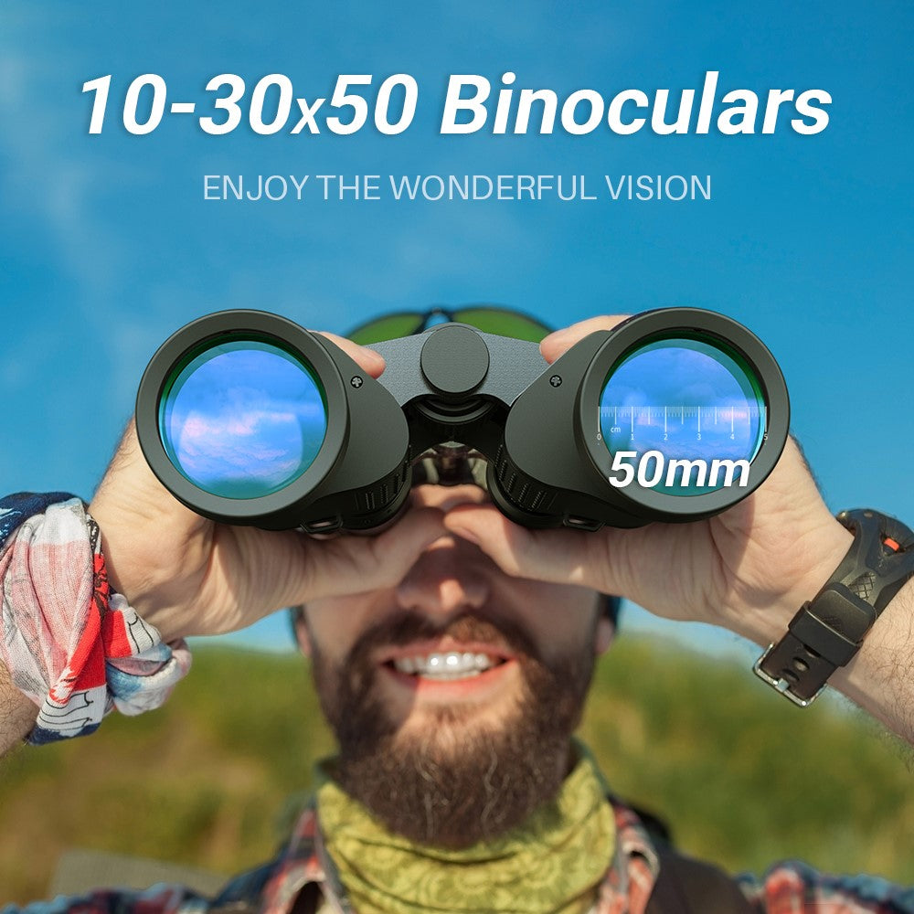 APEXEL 10-30x50 Fernglas – HD, großes Okular, wasserdicht, für Vogelbeobachtung, Konzerte & Jagd