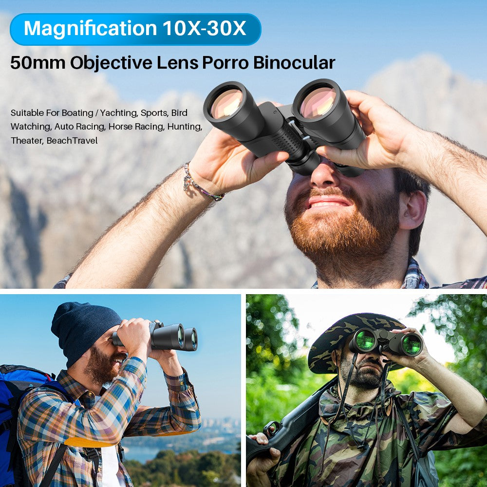APEXEL 10-30x50 Fernglas – HD, großes Okular, wasserdicht, für Vogelbeobachtung, Konzerte & Jagd
