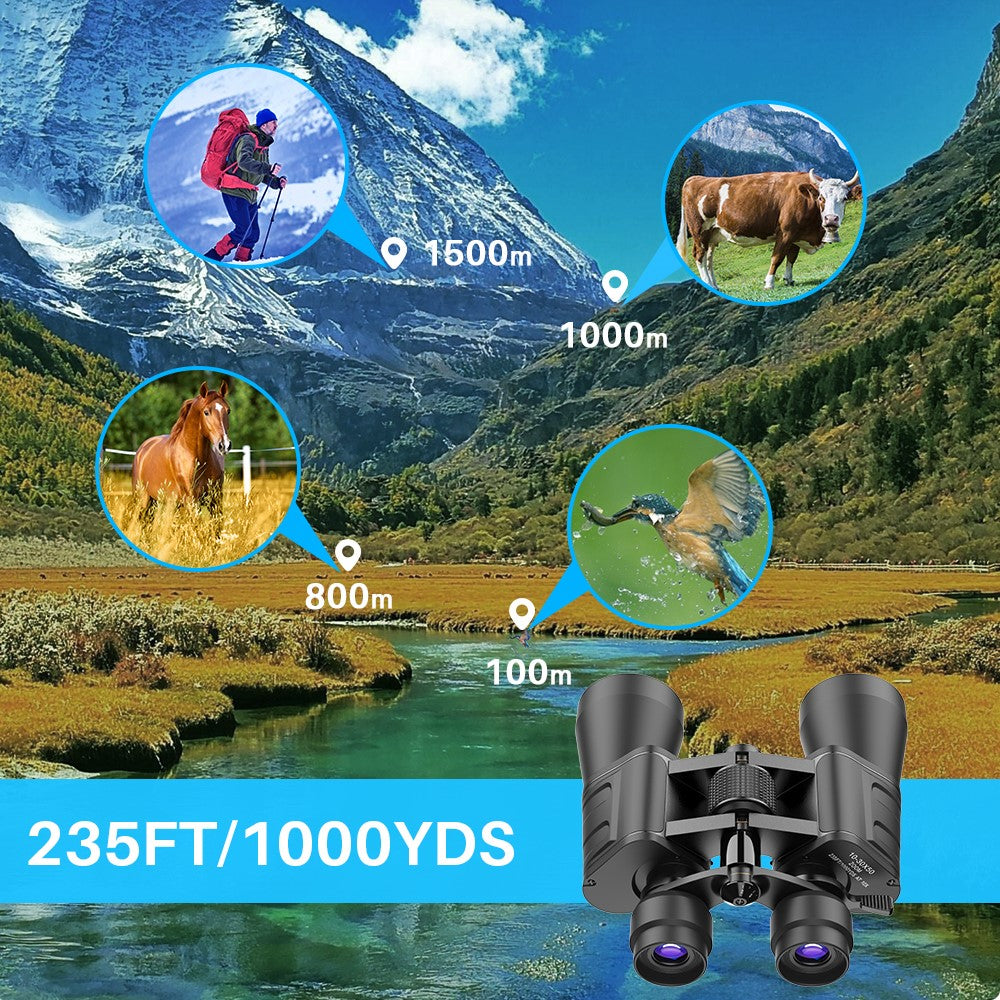 APEXEL 10-30x50 Fernglas – HD, großes Okular, wasserdicht, für Vogelbeobachtung, Konzerte & Jagd