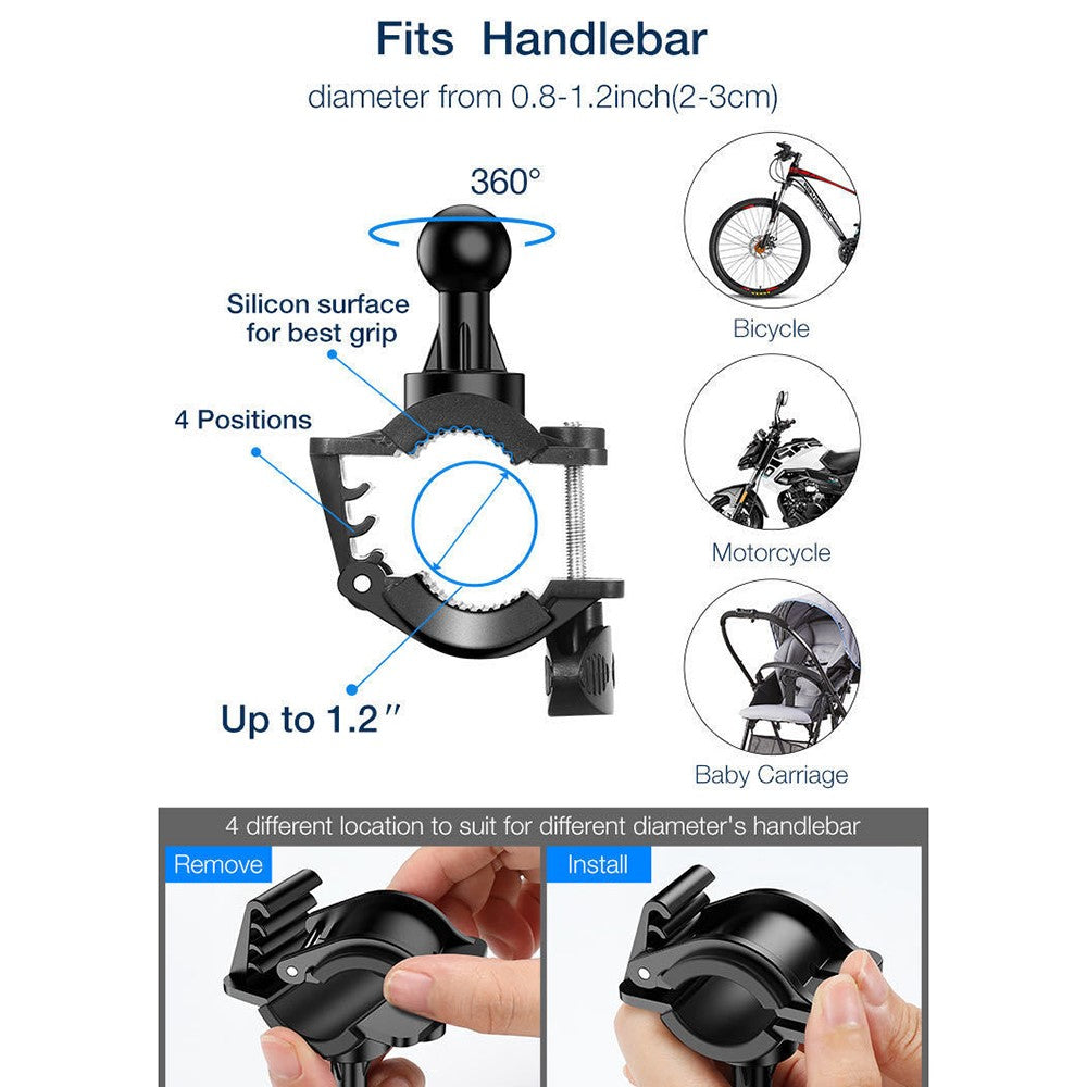 Handyhalterung für Motorrad, Fahrrad, Elektroroller – Mit Silikonband