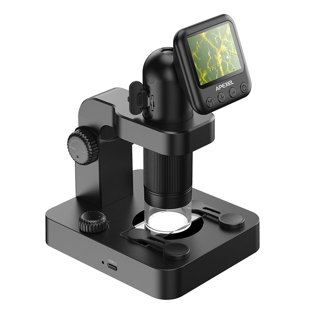 APEXEL APL-MS003 Digitales Mikroskop-Set – Mit IPS-Bildschirm, 20-100-Zoom