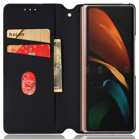 Galaxy Z Fold2 5G Schutzhülle – Stoßfestem Design und Rautenmuster, Ständer & Brieftaschenfunktion
