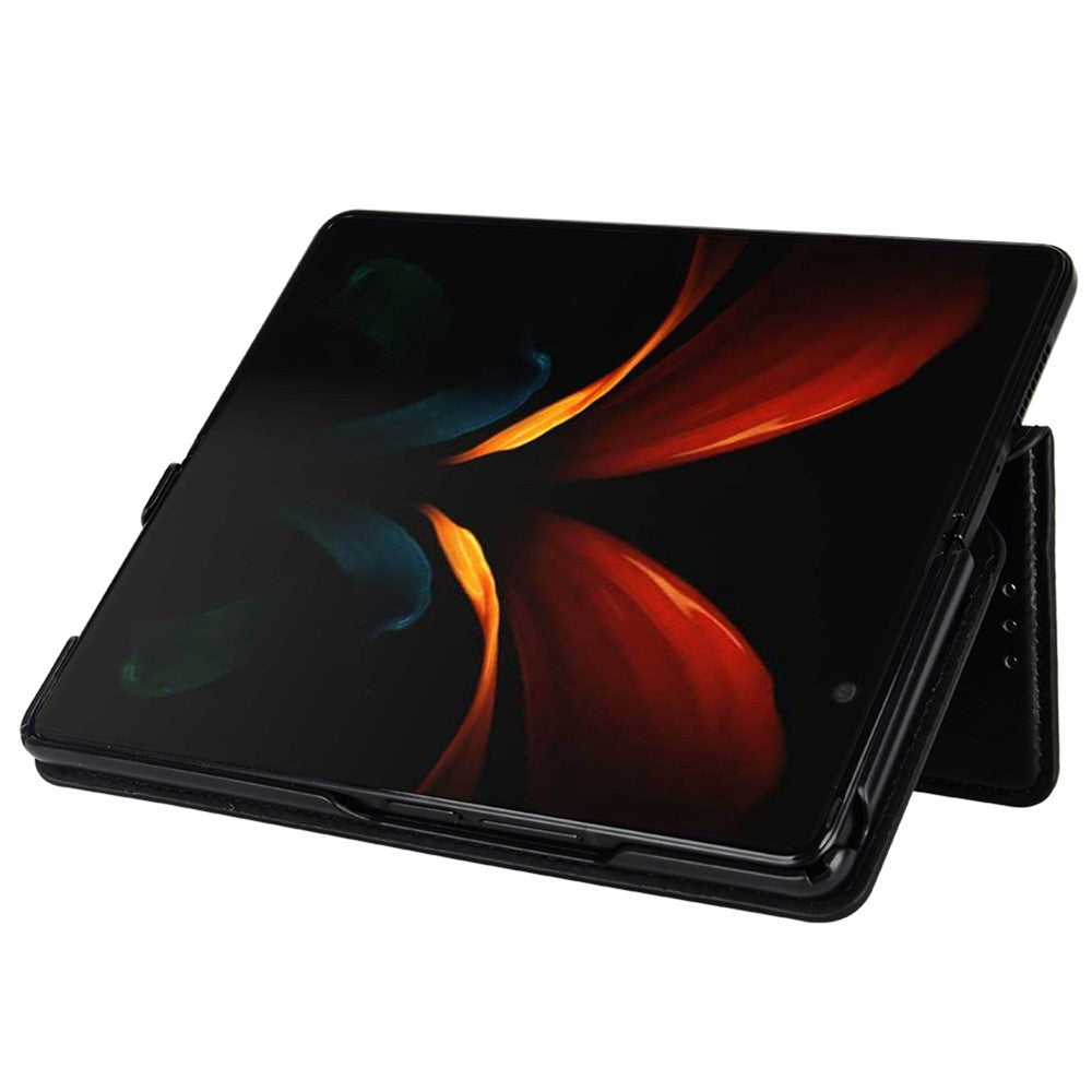 Galaxy Z Fold2 5G Schutzhülle – Stoßfestem Design und Rautenmuster, Ständer & Brieftaschenfunktion