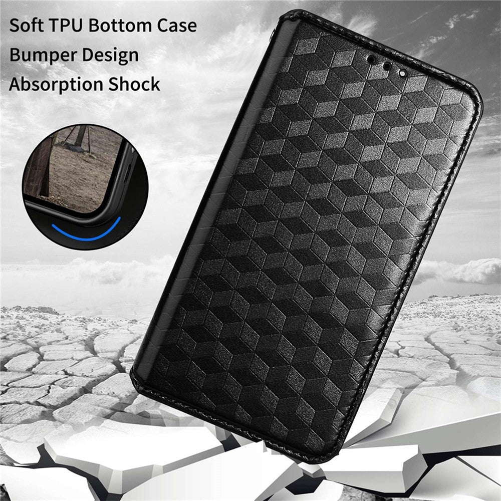 Galaxy Z Fold2 5G Schutzhülle – Stoßfestem Design und Rautenmuster, Ständer & Brieftaschenfunktion