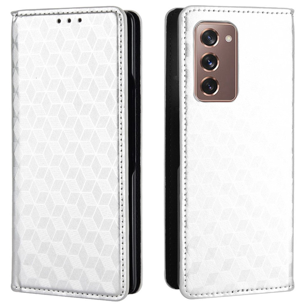 Galaxy Z Fold2 5G Schutzhülle – Stoßfestem Design und Rautenmuster, Ständer & Brieftaschenfunktion