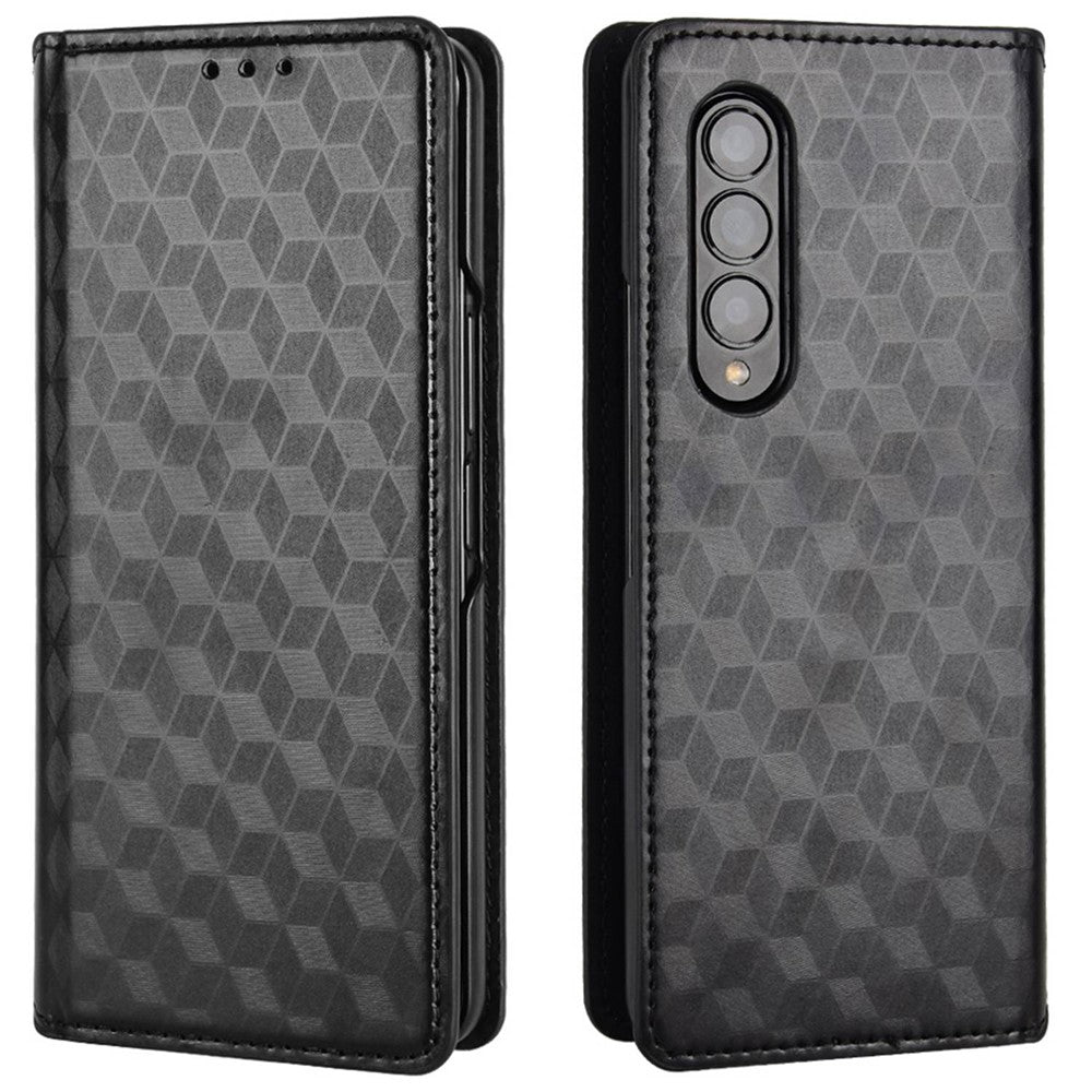 Galaxy Z Fold3 5G Schutzhülle – Stoßfestem Design und Rautenmuster, Ständer & Brieftaschenfunktion
