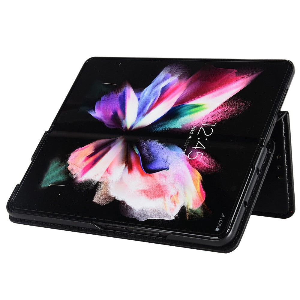 Galaxy Z Fold3 5G Schutzhülle – Stoßfestem Design und Rautenmuster, Ständer & Brieftaschenfunktion