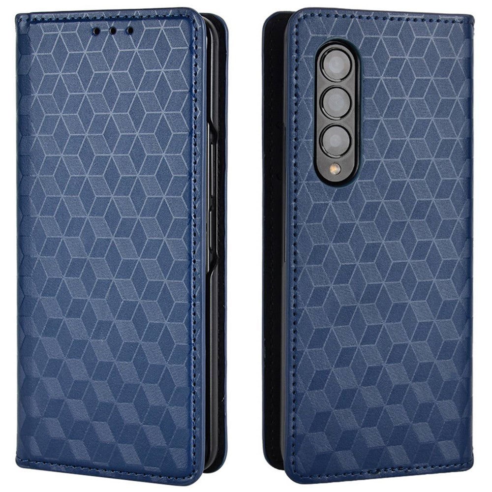 Galaxy Z Fold3 5G Schutzhülle – Stoßfestem Design und Rautenmuster, Ständer & Brieftaschenfunktion