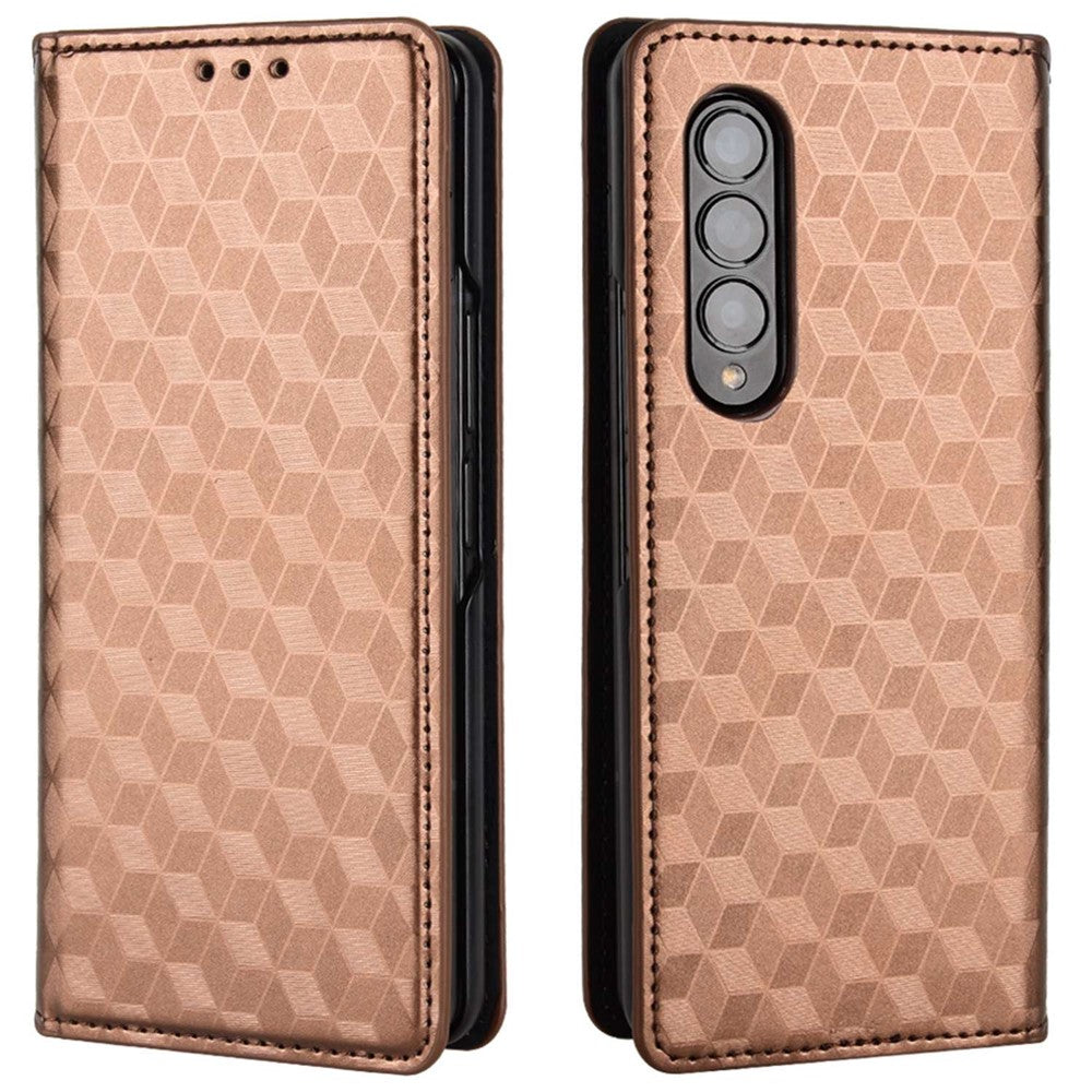 Galaxy Z Fold3 5G Schutzhülle – Stoßfestem Design und Rautenmuster, Ständer & Brieftaschenfunktion