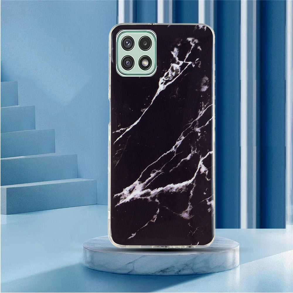 Galaxy A22 5G Schutzhülle – Marmormuster & Kratzfest
