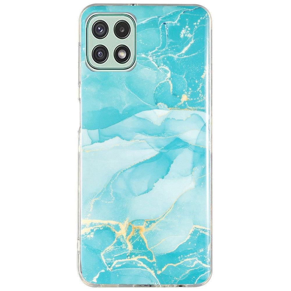 Galaxy A22 5G Schutzhülle – Marmormuster & Kratzfest