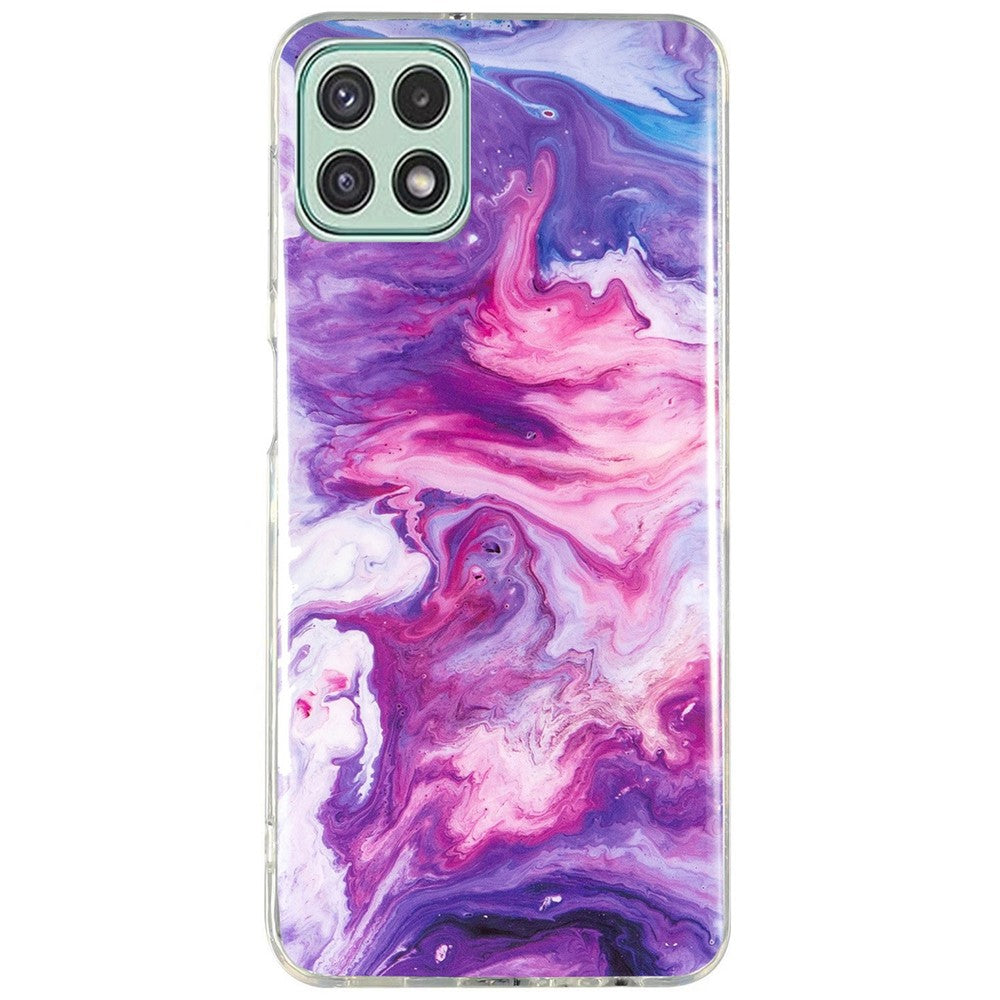 Galaxy A22 5G Schutzhülle – Marmormuster & Kratzfest
