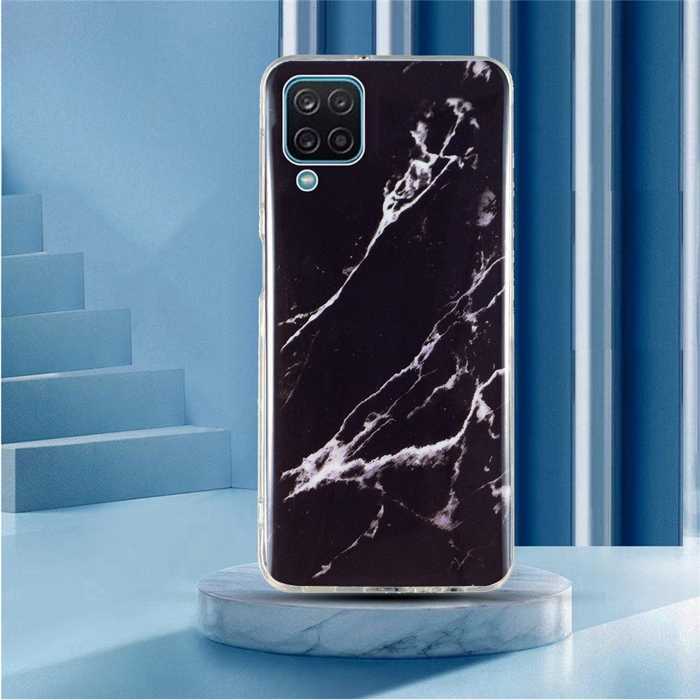 Galaxy A12 Schutzhülle – Marmormuster & Kratzfest