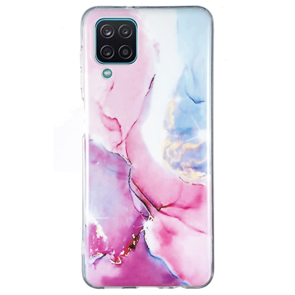 Galaxy A12 Schutzhülle – Marmormuster & Kratzfest