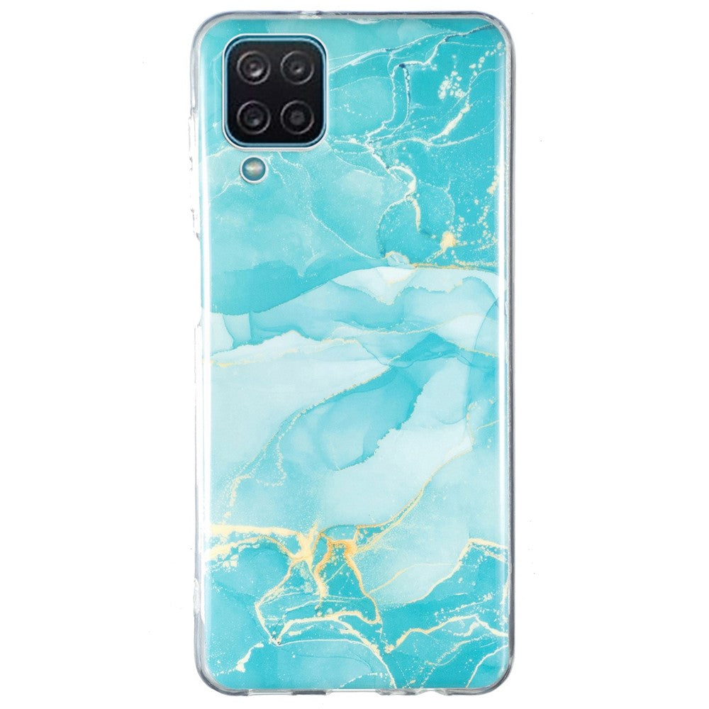 Galaxy A12 Schutzhülle – Marmormuster & Kratzfest