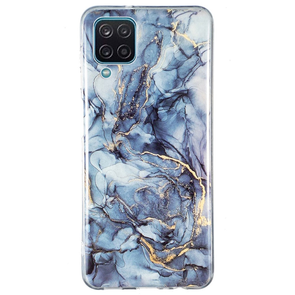 Galaxy A12 Schutzhülle – Marmormuster & Kratzfest