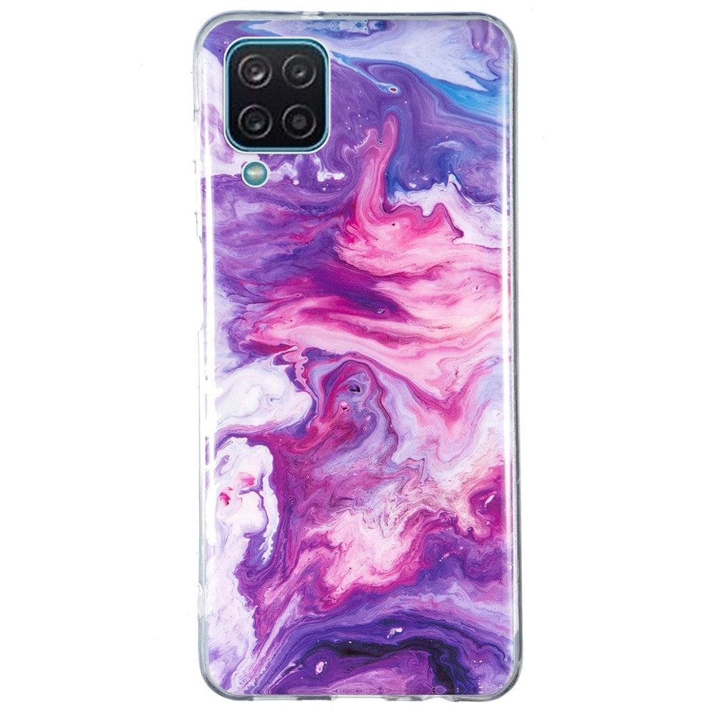 Galaxy A12 Schutzhülle – Marmormuster & Kratzfest