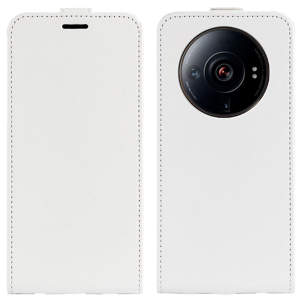 For Xiaomi 12S Ultra 5G Card Holder Crazy Horse Texture PU Leather Phone Case Vertical Flip Protective Cover