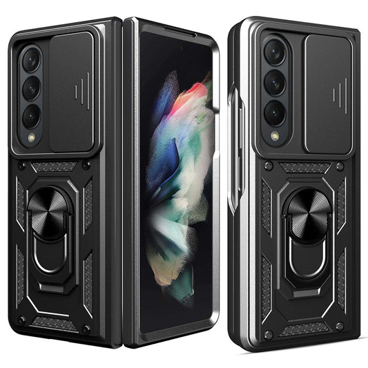 Galaxy Z Fold4 5G – Magnetische Handyhülle aus Kunststoff und TPU, mit Ständer, mit Kameraschutz, stoßfest