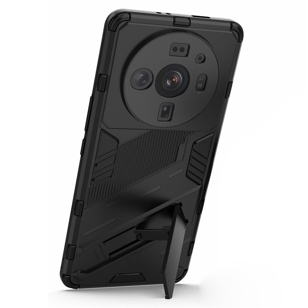 For Xiaomi 12S Ultra 5G Shock Absorption Drop-proof TPU+PC Cover Kickstand Anti-scratch Cell Phone Case