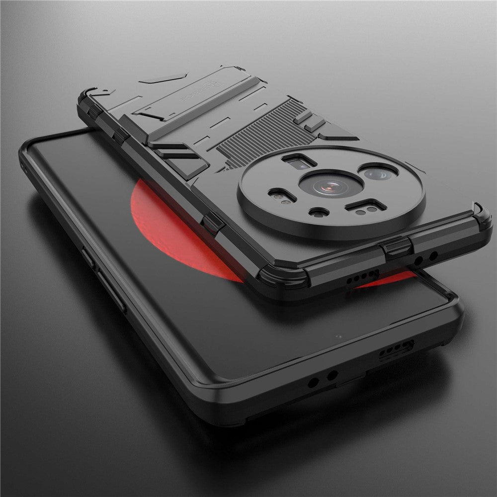 For Xiaomi 12S Ultra 5G Shock Absorption Drop-proof TPU+PC Cover Kickstand Anti-scratch Cell Phone Case