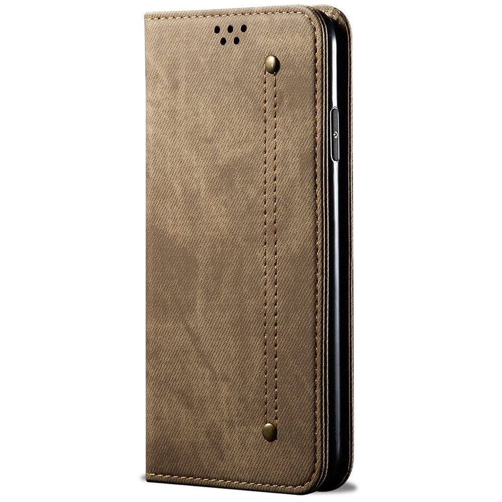 For Honor 70 5G Shockproof Phone Case Jeans Cloth Texture PU Leather Auto Magnetic Closed Flip Wallet Stand Cover