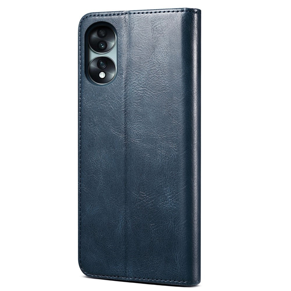 For Honor 70 5G Shockproof Waxy Crazy Horse Texture Wallet Case Stand Anti-scratch PU Leather Mobile Phone Cover