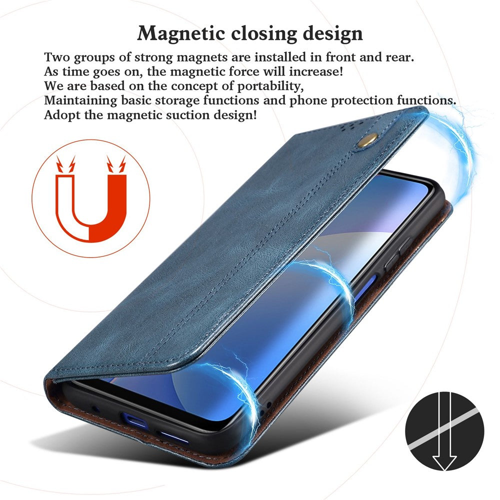 For Honor 70 5G Shockproof Waxy Crazy Horse Texture Wallet Case Stand Anti-scratch PU Leather Mobile Phone Cover